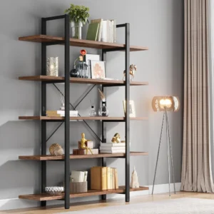 5-Tier Bookshelf 72 H x 12 W x 47L Inches