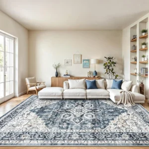 8x10 Washable Area Rug with Non-Slip Backing