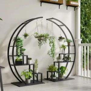 Half Moon Plant Stand Set