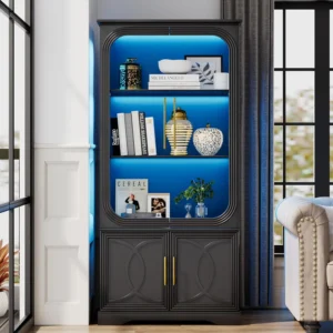 69" Tall Display Cabinet with Glass Doors